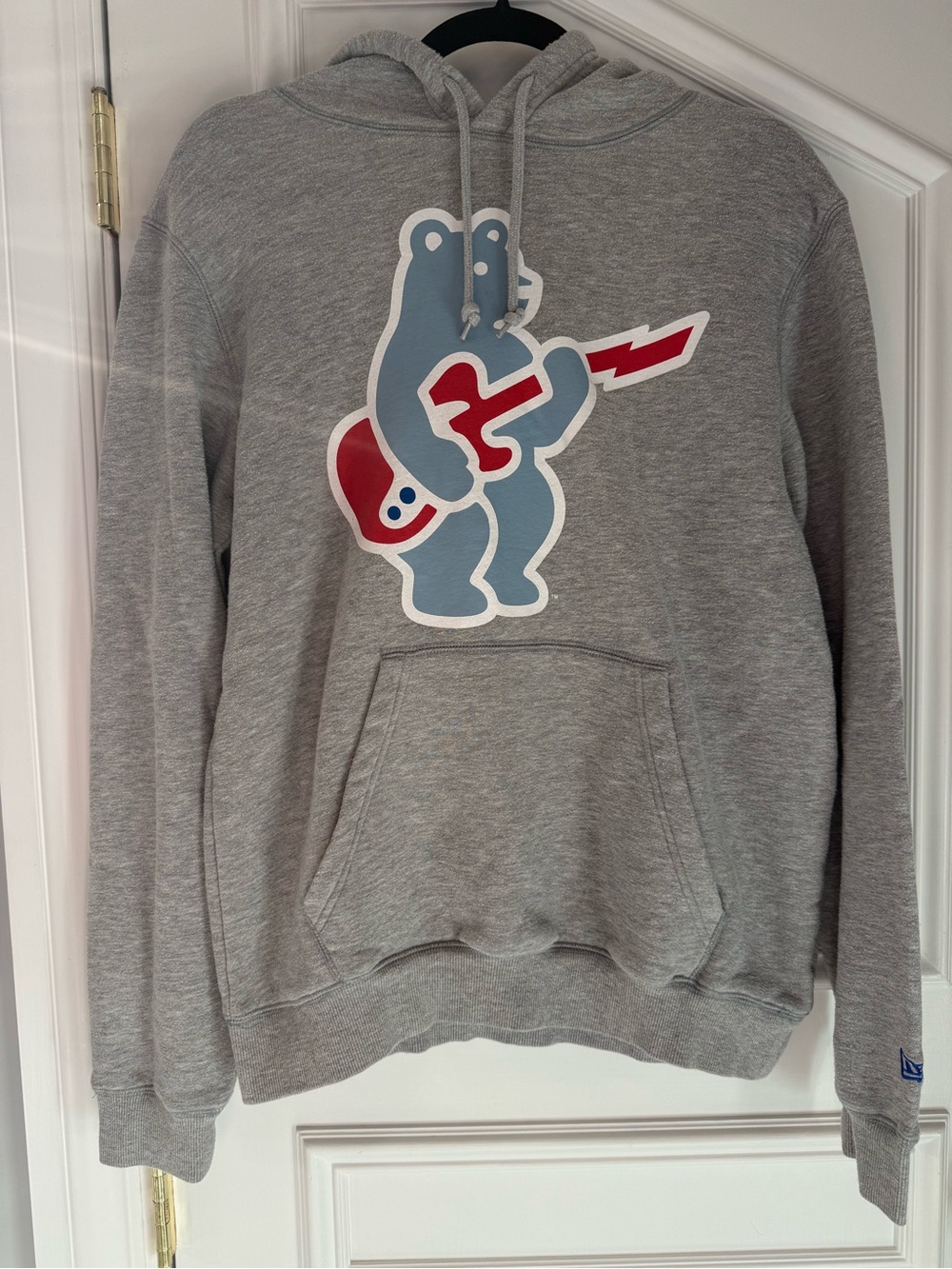 Chicago Cubs Clark Bear Guitar New Era Hoodie Gray Size S